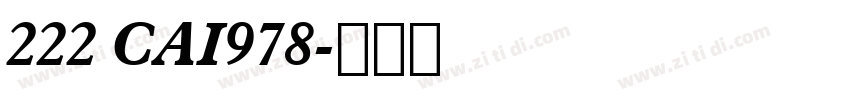 222 CAI978字体转换